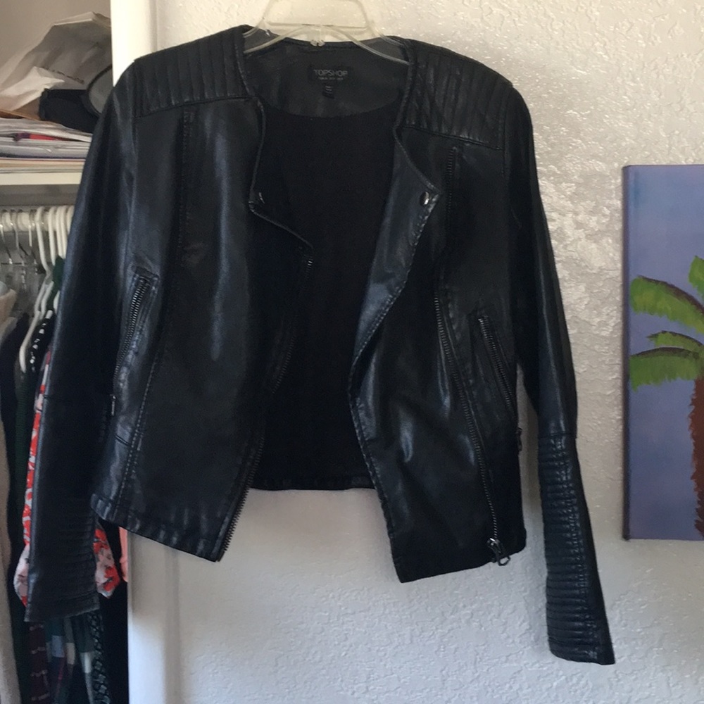Fake leather jacket- top shop